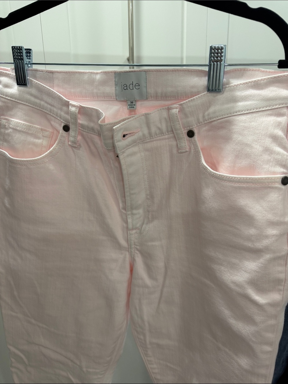 Johnny Was Light Pastel Pink baby Boot-Cut Jeans-jade size 30